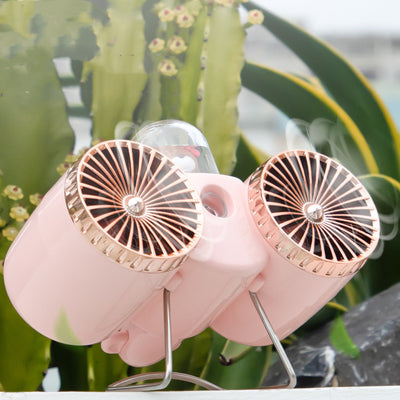 Desktop Spray Double-headed Dual Fan Humidification