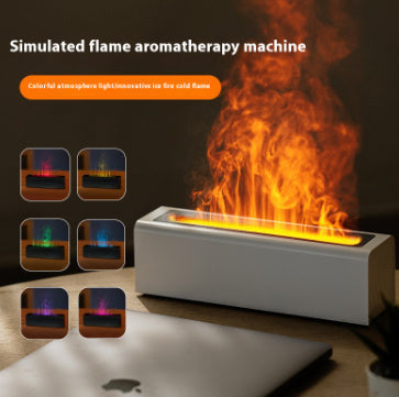 Colorful Simulation Flame Aroma Diffuser Usb Plug-in Air Humidification Fragrance Machine