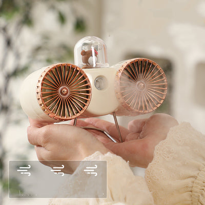 Desktop Spray Double-headed Dual Fan Humidification